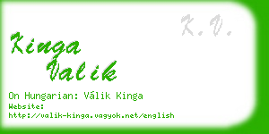kinga valik business card